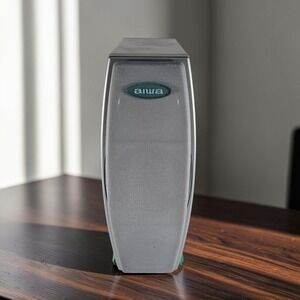Aiwa SX-LX7 Bookshelf Speaker Silver Teal 6 Ohm Wired Passive TESTED